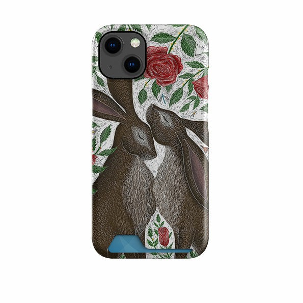 Hares And Red Roses Case And Card Case By Catherine Rowe Case + Card