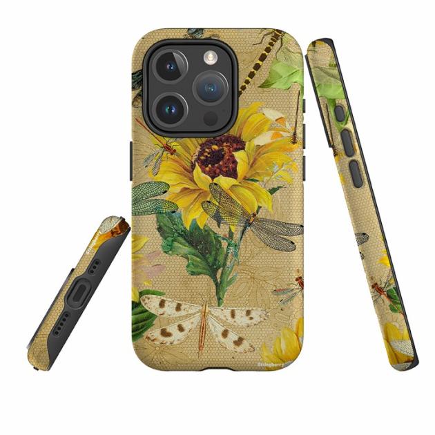 Iphone Magsafe Tough Case – Dragonflies And Sunflowers Iphone Cases