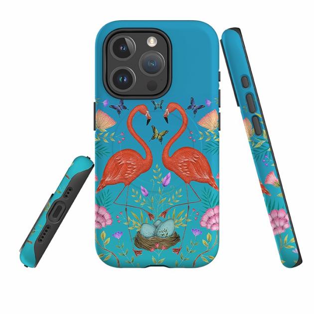 Iphone Magsafe Tough Case – Flamingos And Flowers By Catherine Rowe Iphone Cases