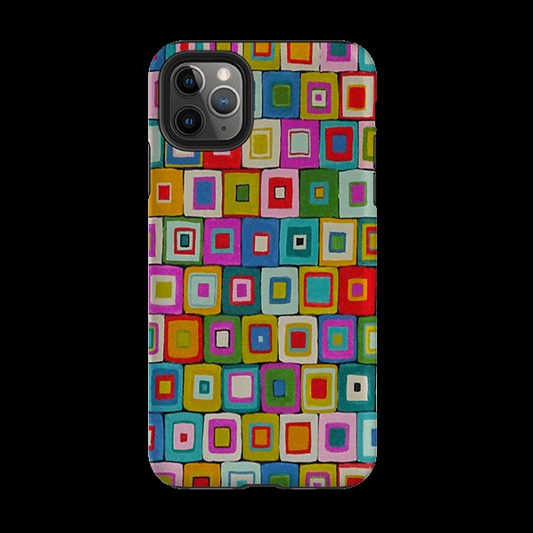 Iphone Tough Case – Atelier Blanket Squares Bright By Sarah Campbell Iphone Cases