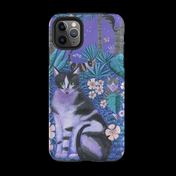 Iphone Tough Case – Night Cats 2 By Mary Stubberfield Iphone Cases