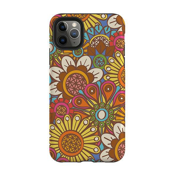 Iphone Tough Case – Retro Posy Brights By Amelia Bowman Iphone Cases