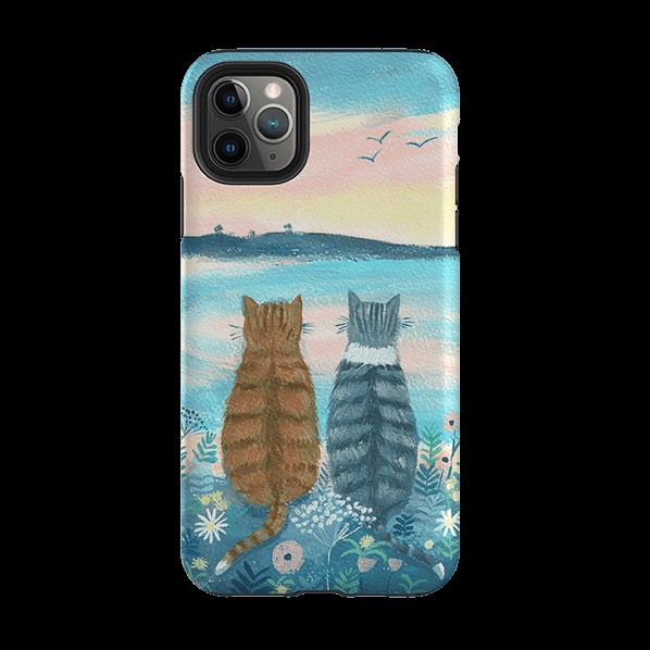 Iphone Tough Case – Sunset Cats 2 By Mary Stubberfield Iphone Cases