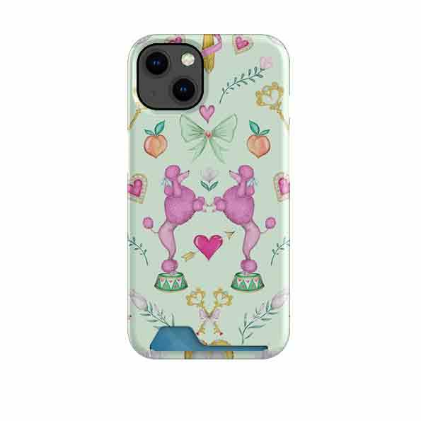 Pink Poodle Parlour Mint Case And Card By Catherine Rowe Case + Card