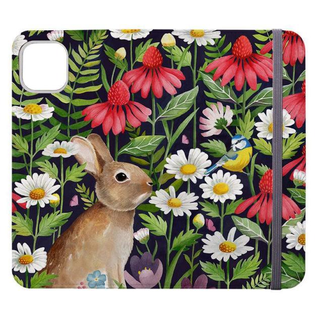 Rabbit And Wildflowers By Bex Parkin Iphone Cases