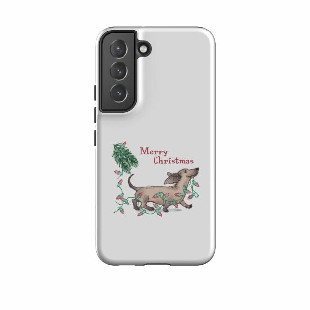 Samsung Tough Case – Christmas Dachshund By Liane Payne Phone Cases