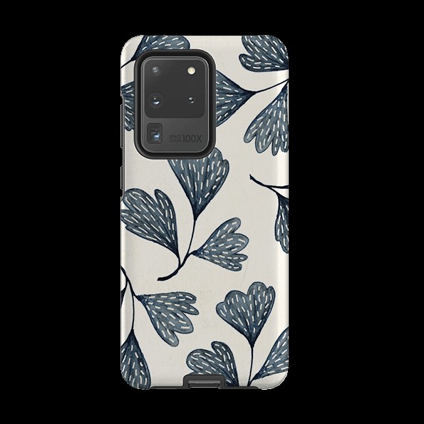 Samsung Tough Case – Indigo Leaves By Katherine Quinn Phone Cases