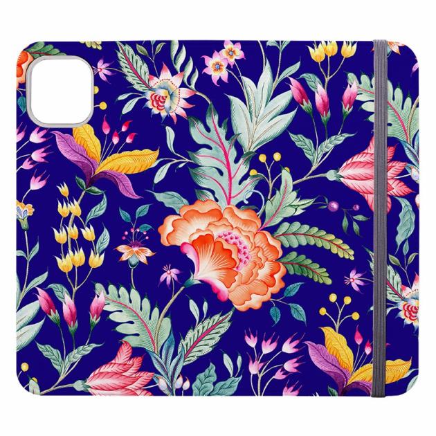 Vale Floral Blue Wallet Case Iphone Cases