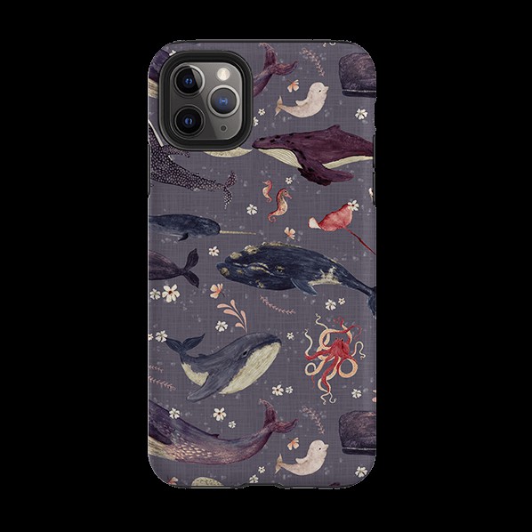 Iphone Tough Case – Whale Song Lavender By Katherine Quinn Iphone Cases